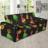 Hula Dancers Hawaiian Girl Pattern Print Design 03 Sofa Slipcover