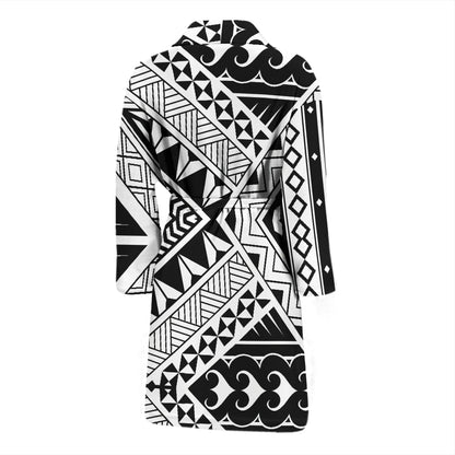Samoan Tattoo Style Print Design LKS307 Men Bathrobe
