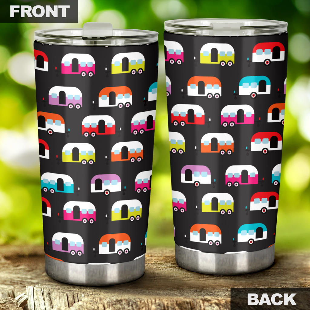 Camper Caravan Pattern Tumbler