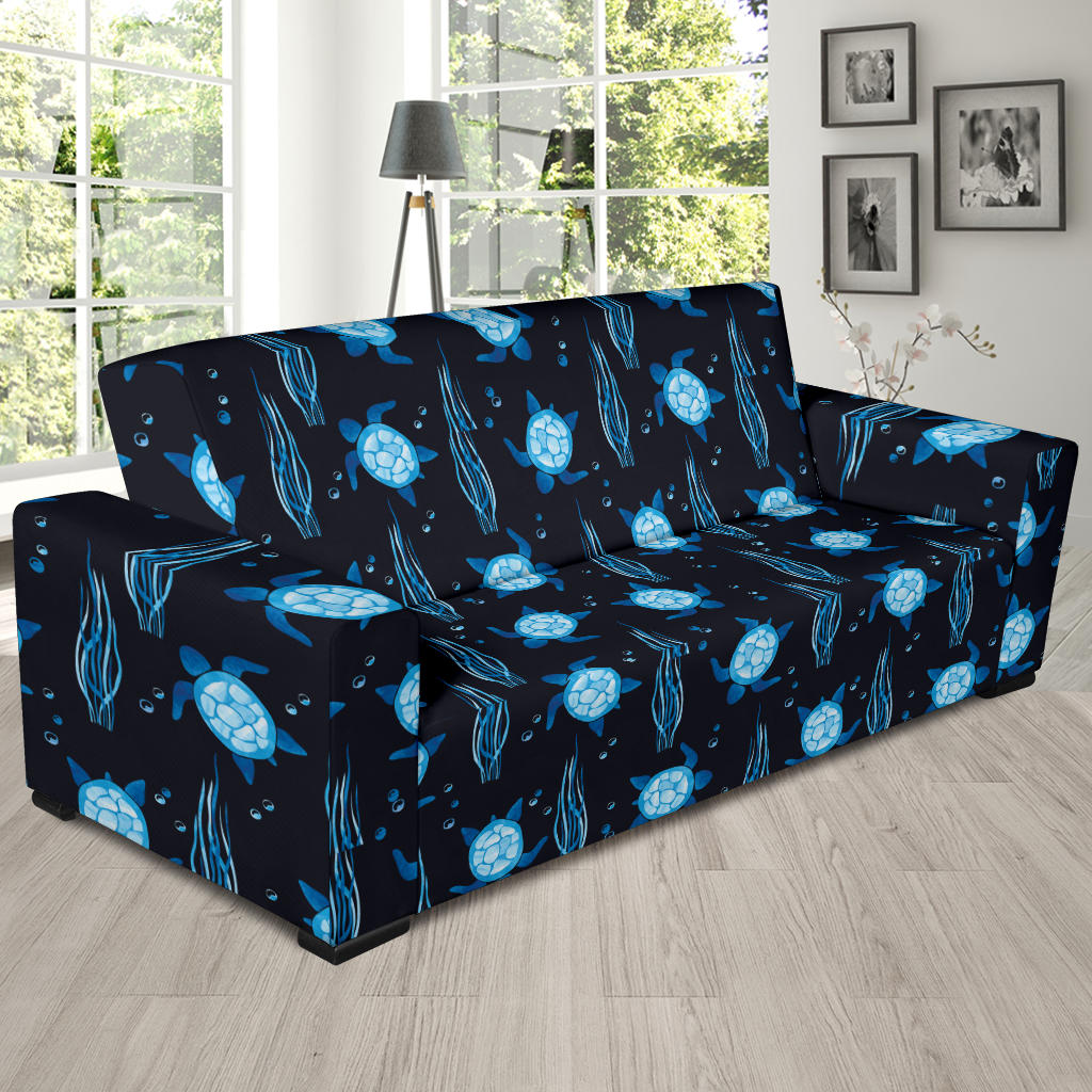 Sea Turtle Print Design LKS3013 Sofa Slipcover