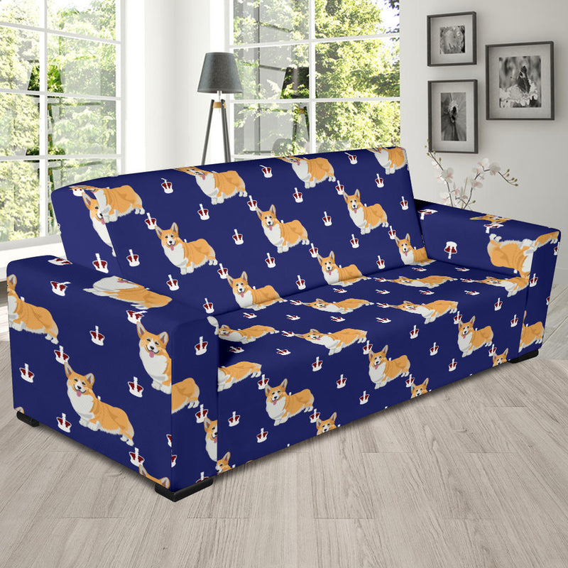 Pembroke Welsh Corgis Pattern Print Design A07 Sofa Slipcover