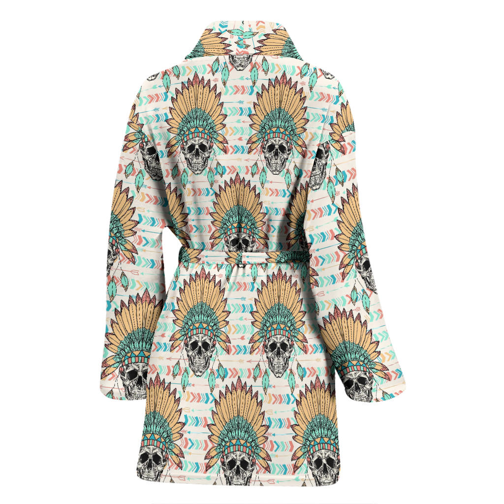 Boho Pattern Print Design 04 Women Bathrobe