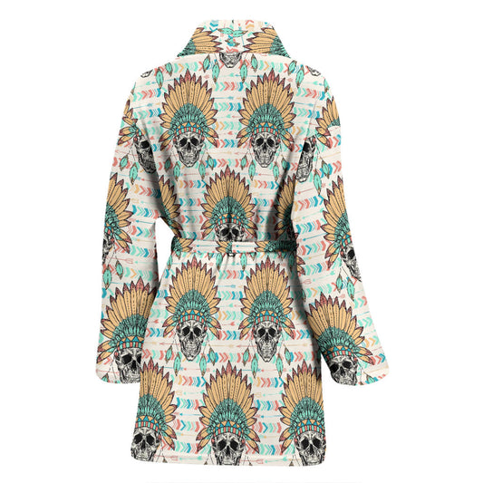 Boho Pattern Print Design 04 Women Bathrobe