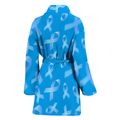 Prostate cancer Pattern Print Design A01 Women Bathrobe