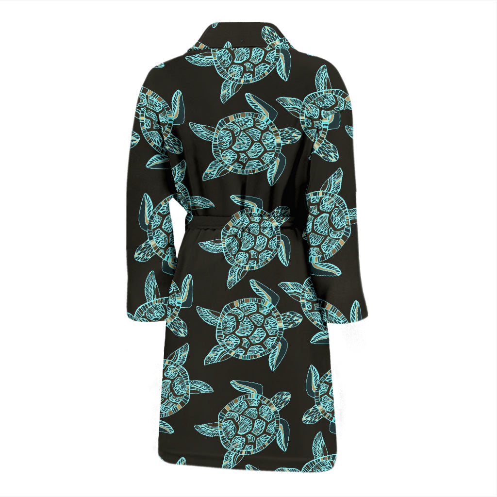 Sea Turtle Print Design LKS302 Men Bathrobe