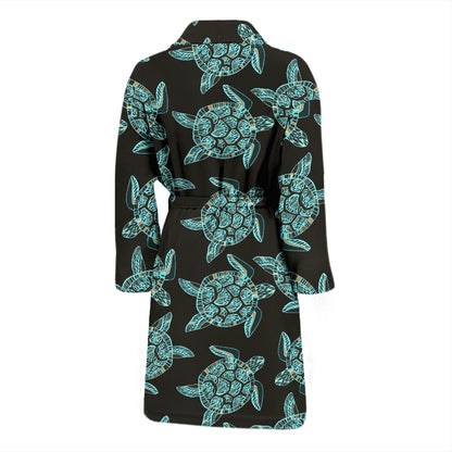 Sea Turtle Print Design LKS302 Men Bathrobe