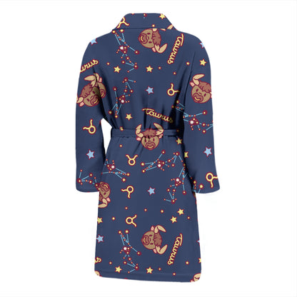 Taurus Print Design LKS304 Men Bathrobe