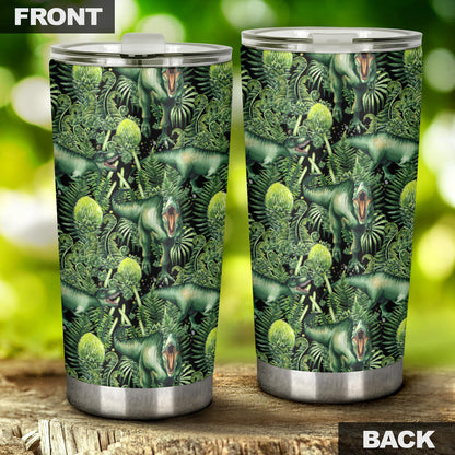 Dinosaur T Rex Print Pattern Tumbler