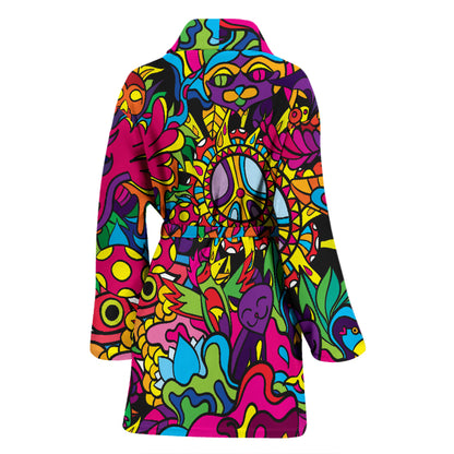 Trippy Print Design LKS304 Women Bathrobe