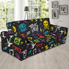 Rock and Roll Pattern Print Design A02 Sofa Slipcover