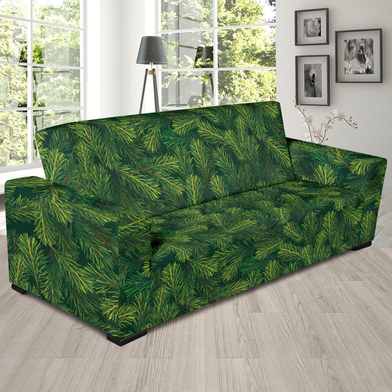 Christmas Tree Pattern Print Design 02 Sofa Slipcover