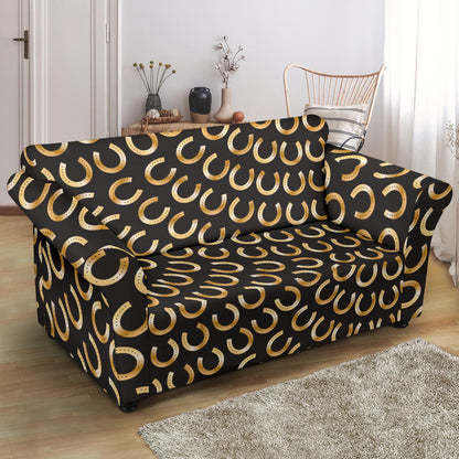 Horseshoe Print Design LKS304 Loveseat Couch Slipcover