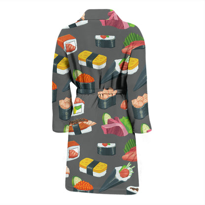 Sushi Print Design LKS302 Men Bathrobe