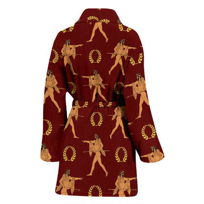 Ancient Greek Print Design LKS307 Women Bathrobe