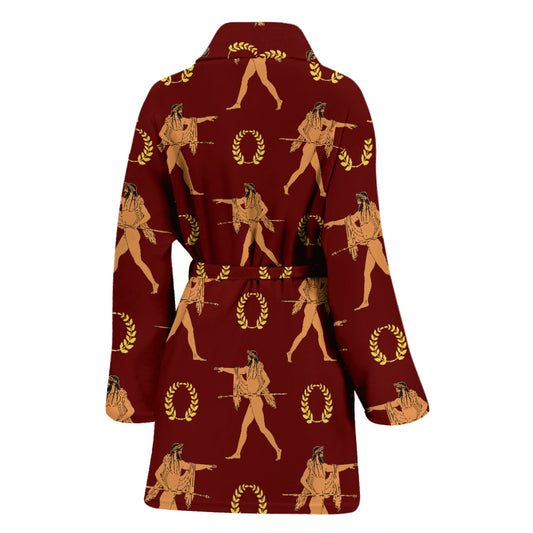 Ancient Greek Print Design LKS307 Women Bathrobe