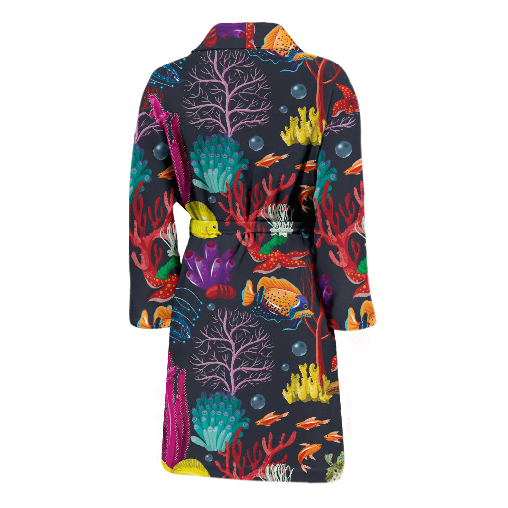 Underwater Cute Print Design LKS303 Men Bathrobe
