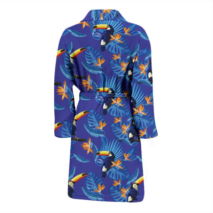 Toucan Print Design LKS306 Men Bathrobe