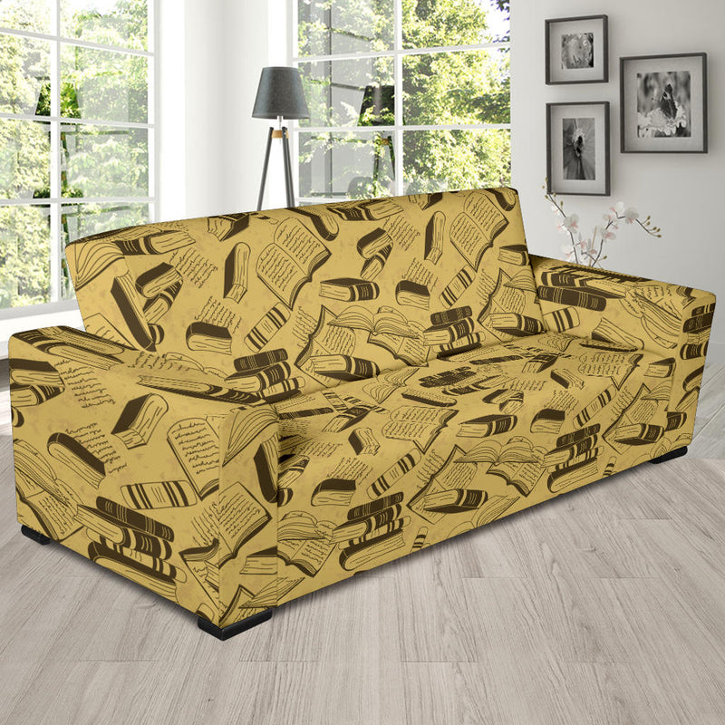 Book Pattern Print Design 02 Sofa Slipcover