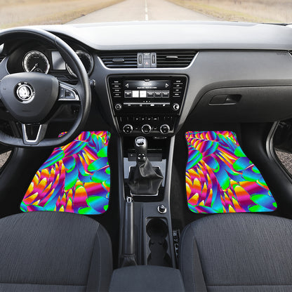 Psychedelic Trippy Pattern Car Floor Mats Front Back