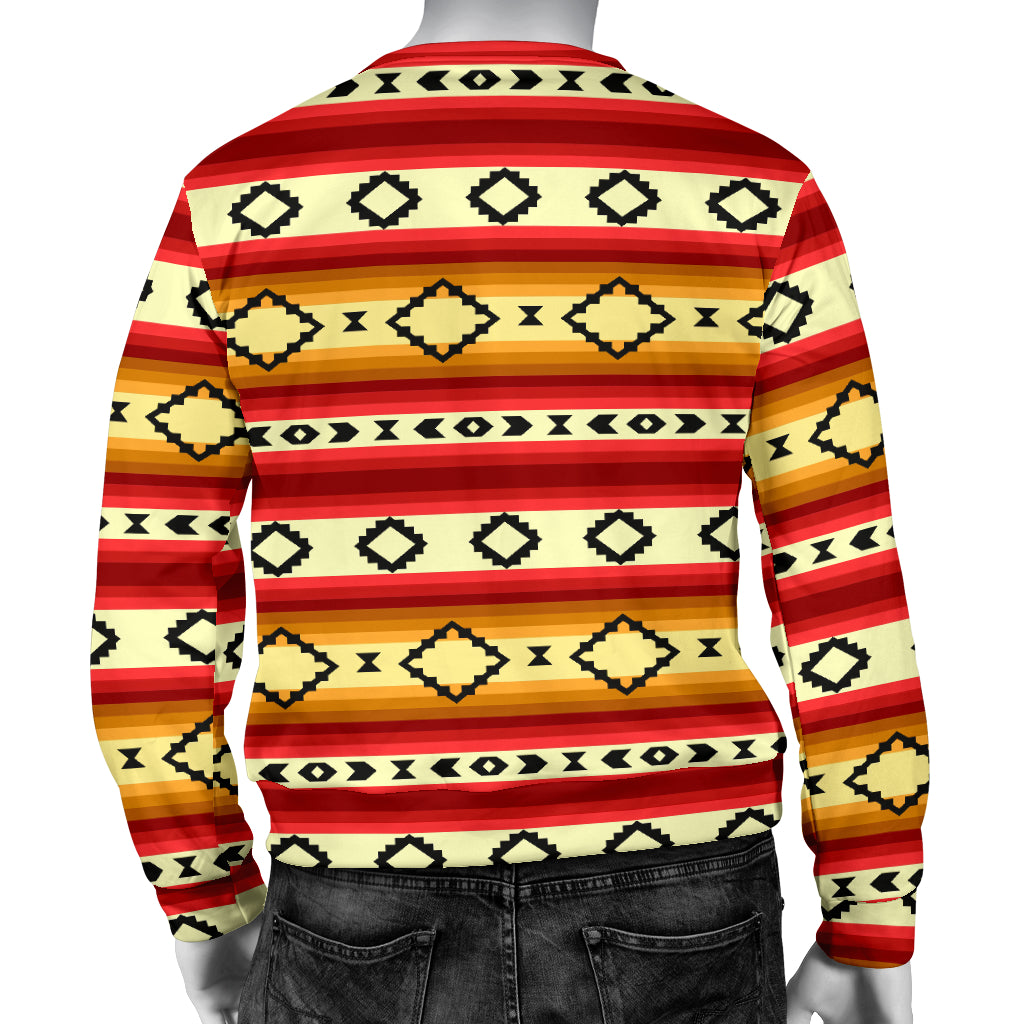 Serape Themed Men Long Sleeve Sweatshirt