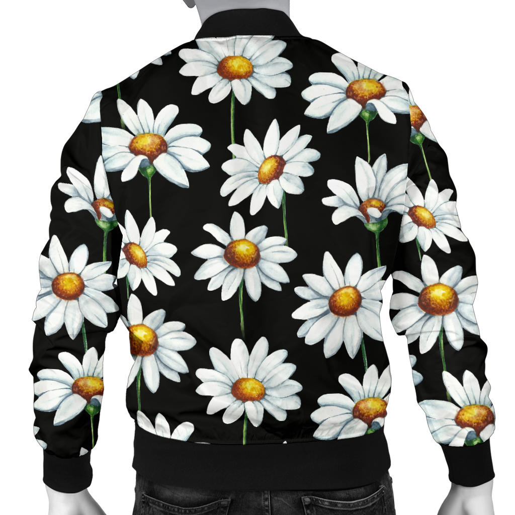 Daisy Print Pattern Men Bomber Jacket