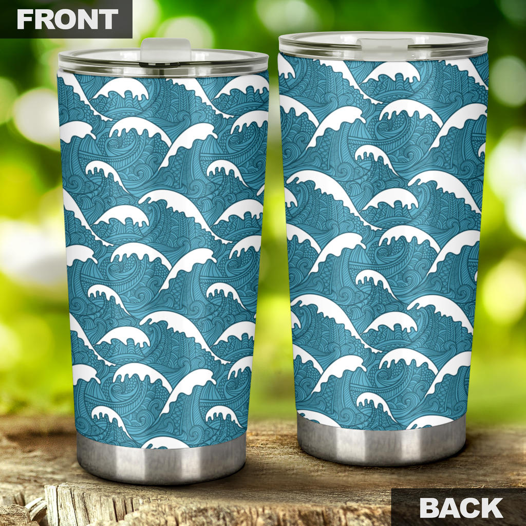 Surf Wave Tribal Design Tumbler