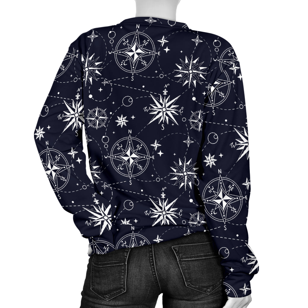 Nautical Sky Design Themed Print Women Long Sleeve Sweatshirt