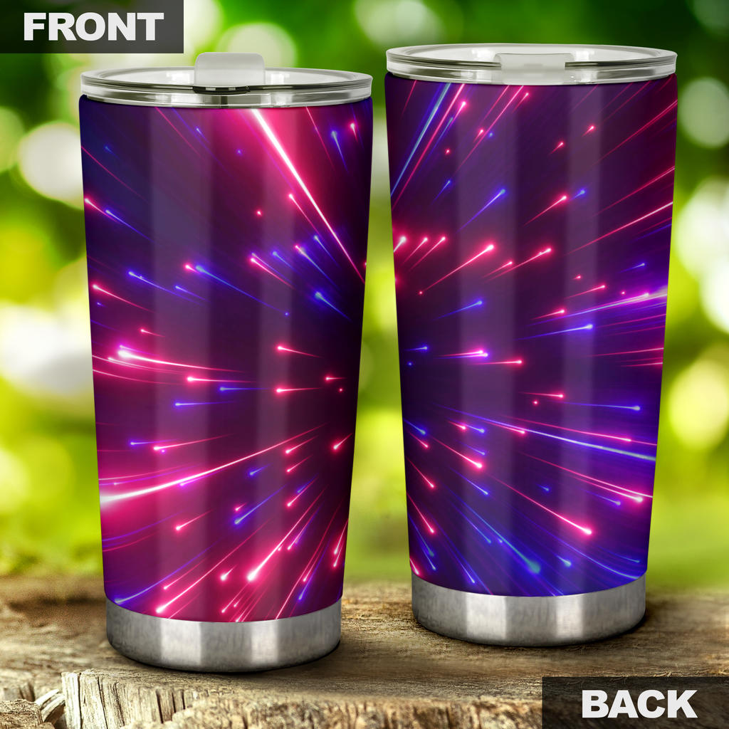 Celestial Purple Blue Neon Speed Light Tumbler