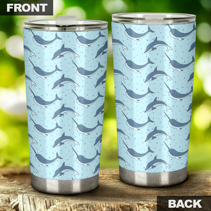 Narwhal Dolphin Print Tumbler