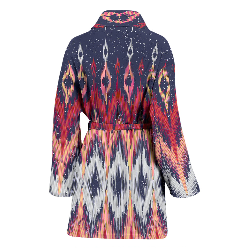 Ikat Print Design LKS401 Women Bathrobe