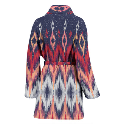 Ikat Print Design LKS401 Women Bathrobe