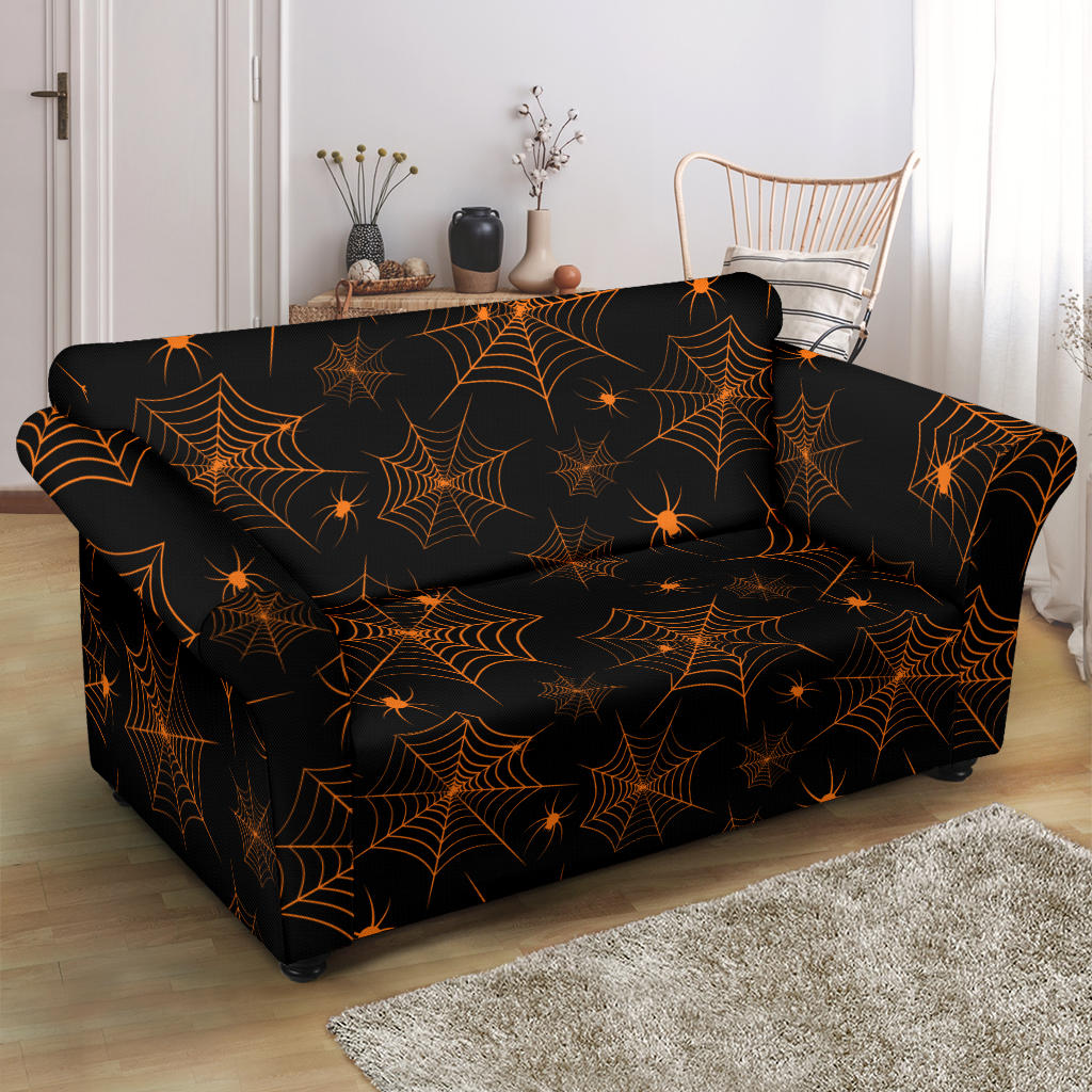 Spider Web Print Design LKS306 Loveseat Couch Slipcover