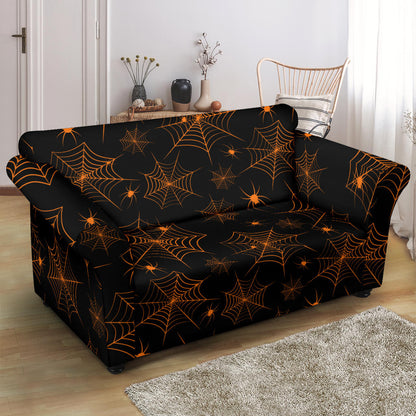 Spider Web Print Design LKS306 Loveseat Couch Slipcover
