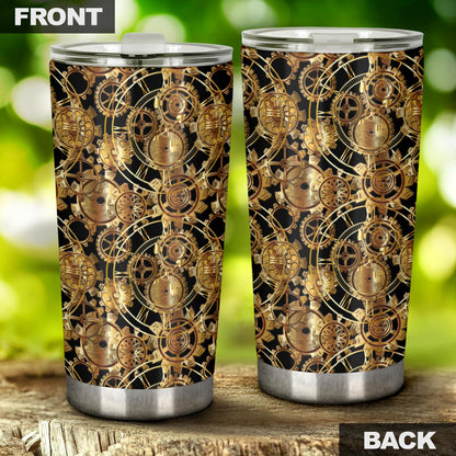 Steampunk Gear Design Themed Print Tumbler