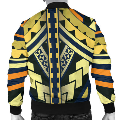 Polynesian Tattoo Print Men Bomber Jacket
