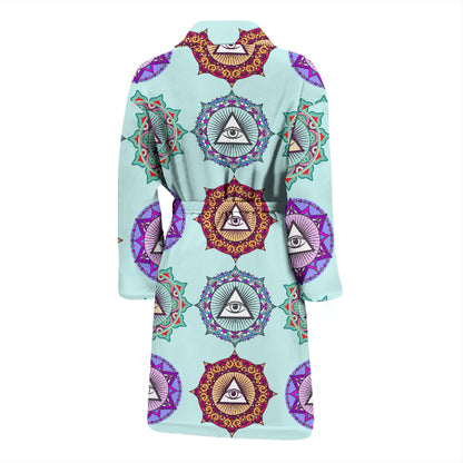 Third Eye Print Design LKS302 Men Bathrobe