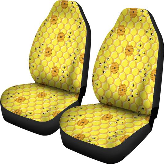 Honey Bee Print Design LKS303 Car Seat Covers