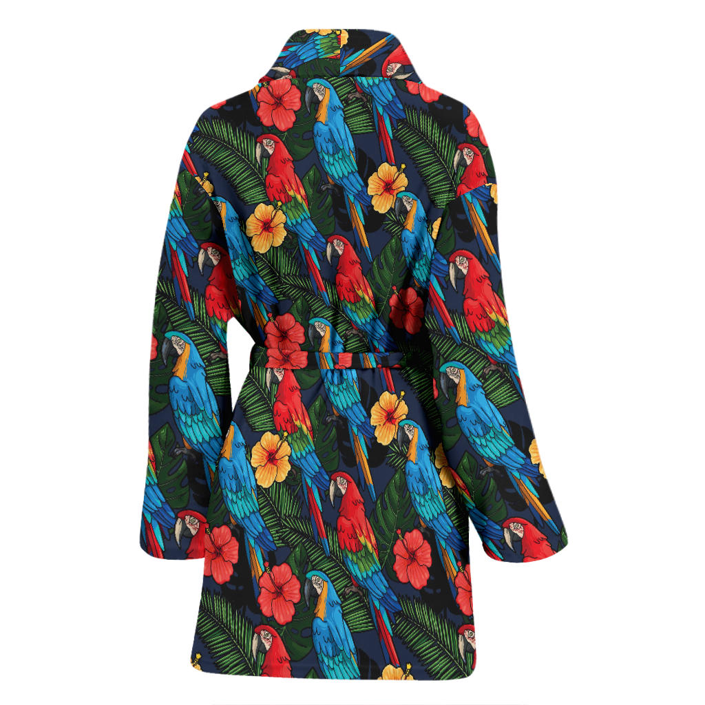 Parrot Pattern Print Design A01 Women Bathrobe