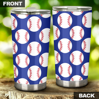 Baseball Blue Background Tumbler