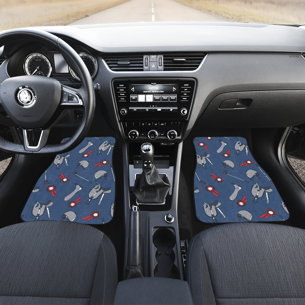 Equestrian Equipment Background Car Floor Mats Front Back