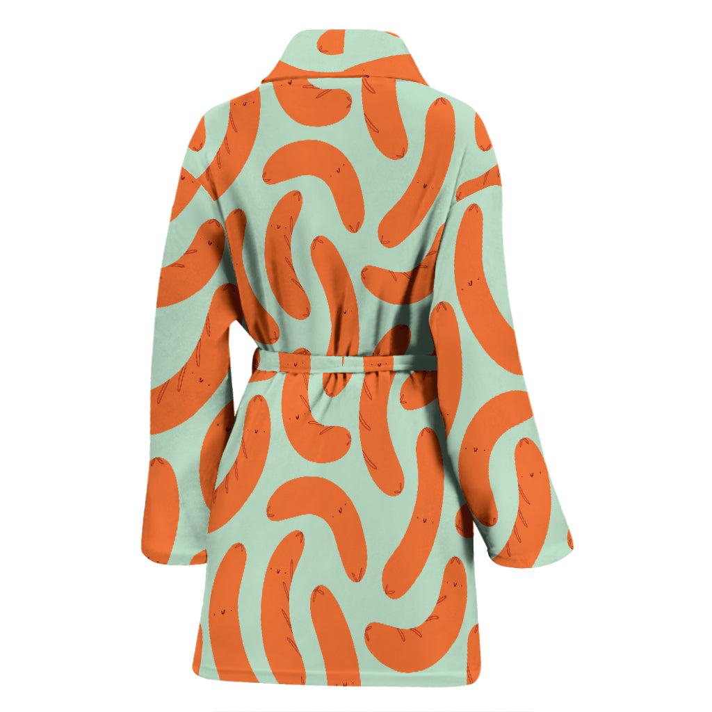 Sausage Print Design LKS304 Women Bathrobe