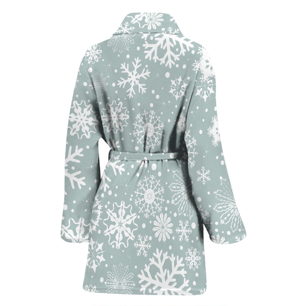 Snowflake Print Design LKS303 Women Bathrobe