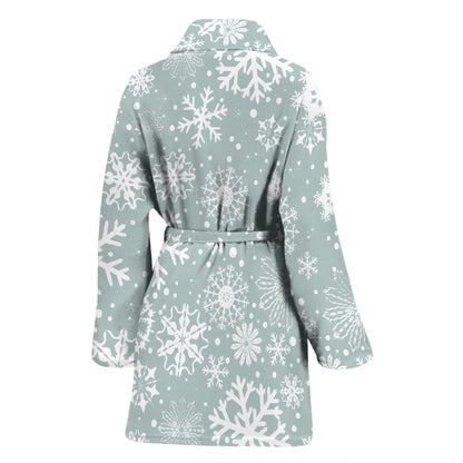 Snowflake Print Design LKS303 Women Bathrobe