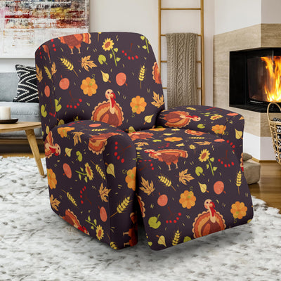 Thanksgiving Print Design LKS305 Recliner Slipcover