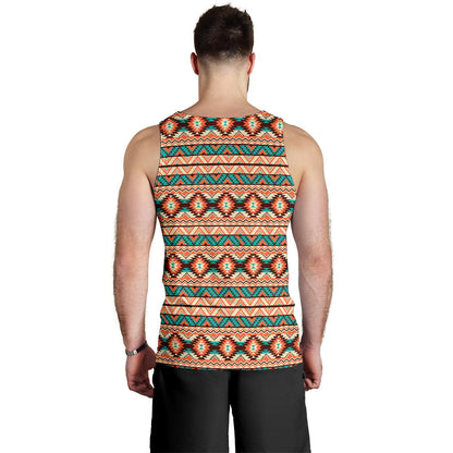 Navajo Western Style Print Pattern Men Tank Top