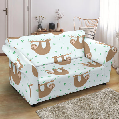 Sloth Print Design LKS308 Loveseat Couch Slipcover