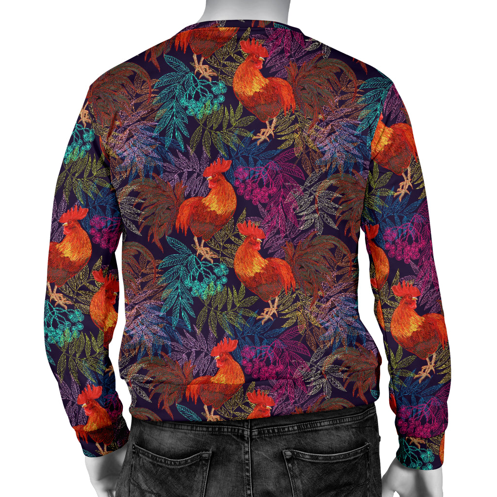 Rooster Print Style Men Long Sleeve Sweatshirt