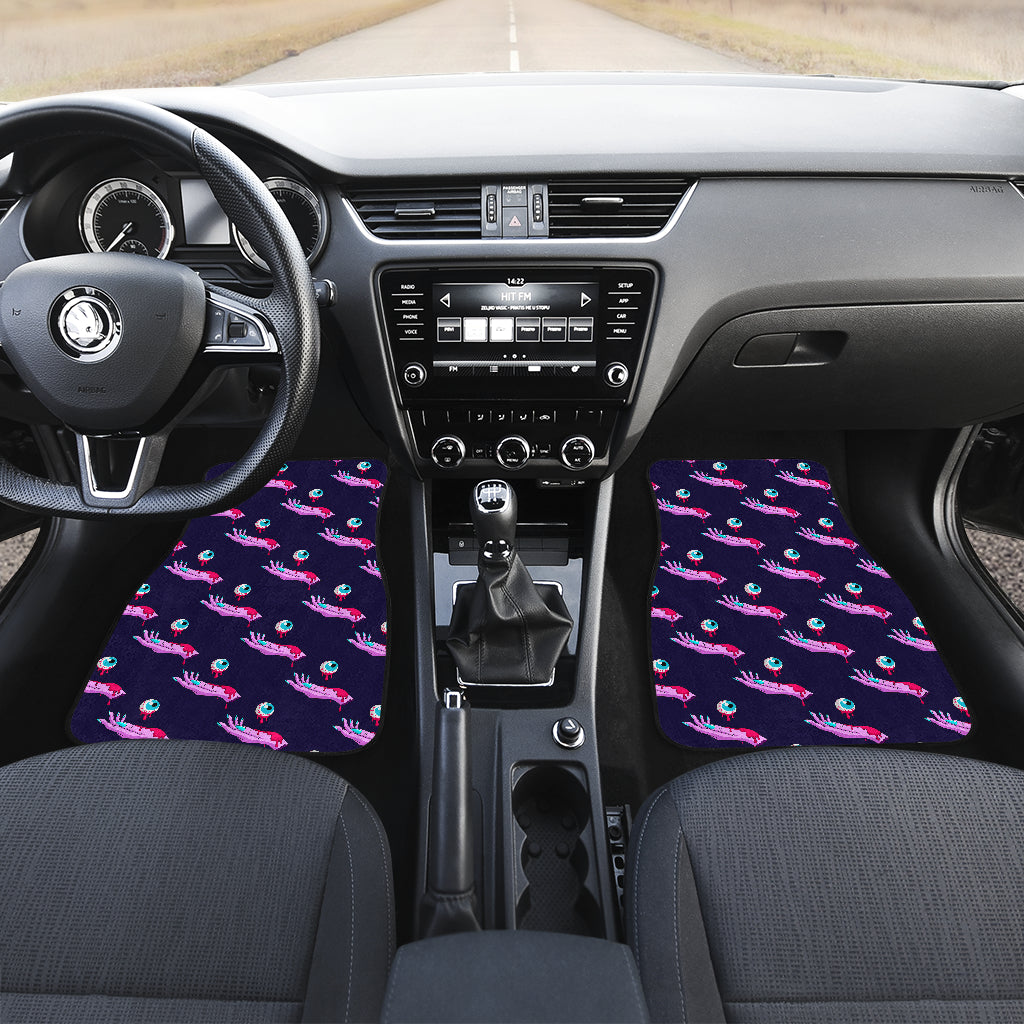 Zombie Pink Hand Design Pattern Print Car Floor Mats Front Back