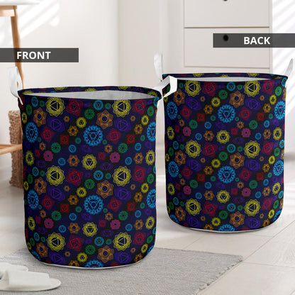 Chakra Colorful Print Pattern Laundry Basket