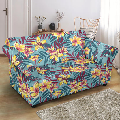 Summer Floral Print Design LKS304 Loveseat Couch Slipcover